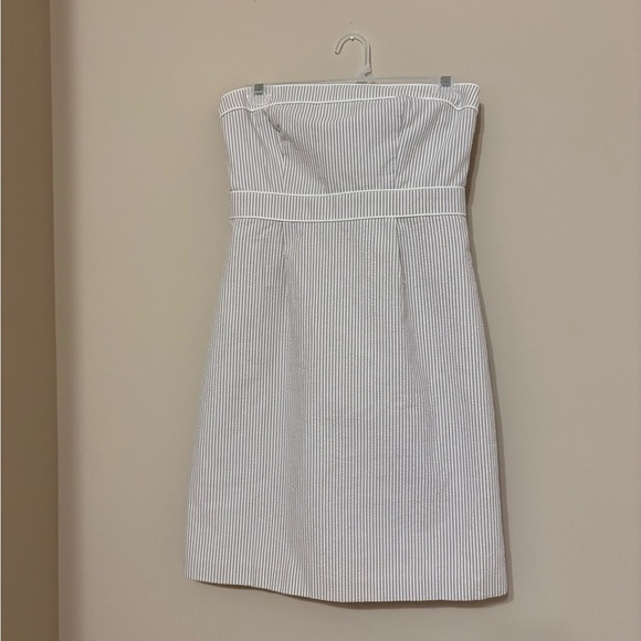 Merona Dresses & Skirts - Merona Women's PS Gray Strapless A-line Striped Knee Length Dress